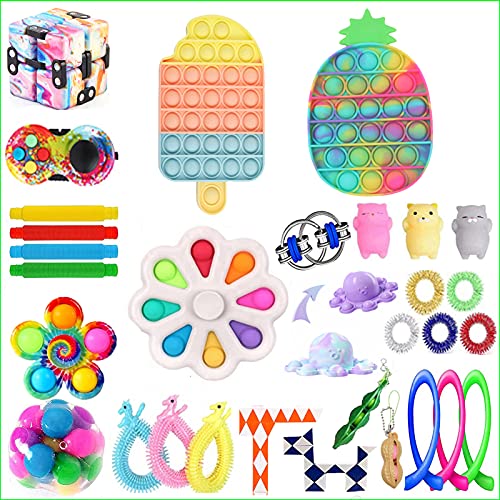 VS&LLWQ 31 Pcs Fidget Packs, Rare Pop Figetsss Toys Sets, Stress Relief ...